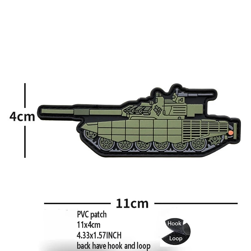 Newly Designed Jungle Camouflage Embroidered Tactical Tank Patch Rubber Heavy Armored Vehicle Armband Army Fan Backpack Patch