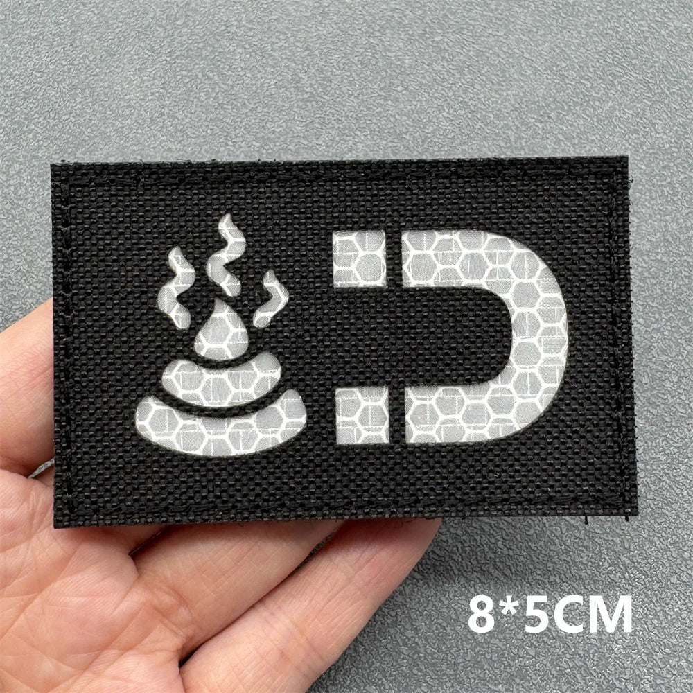 3D Tactical Patches IR Reflective Badge on Backpack Vest Clothing Laser Cutting Emblemen Hook And Loop Outdoor Equipment