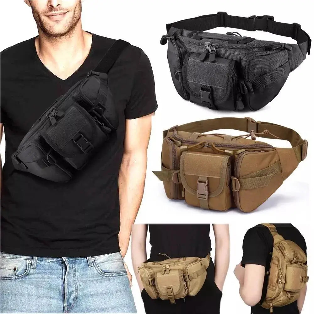 Tactical Fanny Pack for Men Concealed Carry  CCW Holster Military Pistol Waist Pouch Gun Bag for Travel, Work, Outdoor, EDC Gear