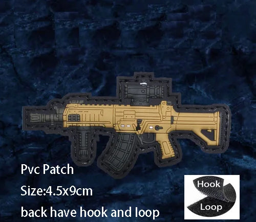 New Design High-Quality PVC Three-Dimensional BABAYAGA Pencil Grocope Soft Rubber Morale Armband Backpack With Hook Loop Patch