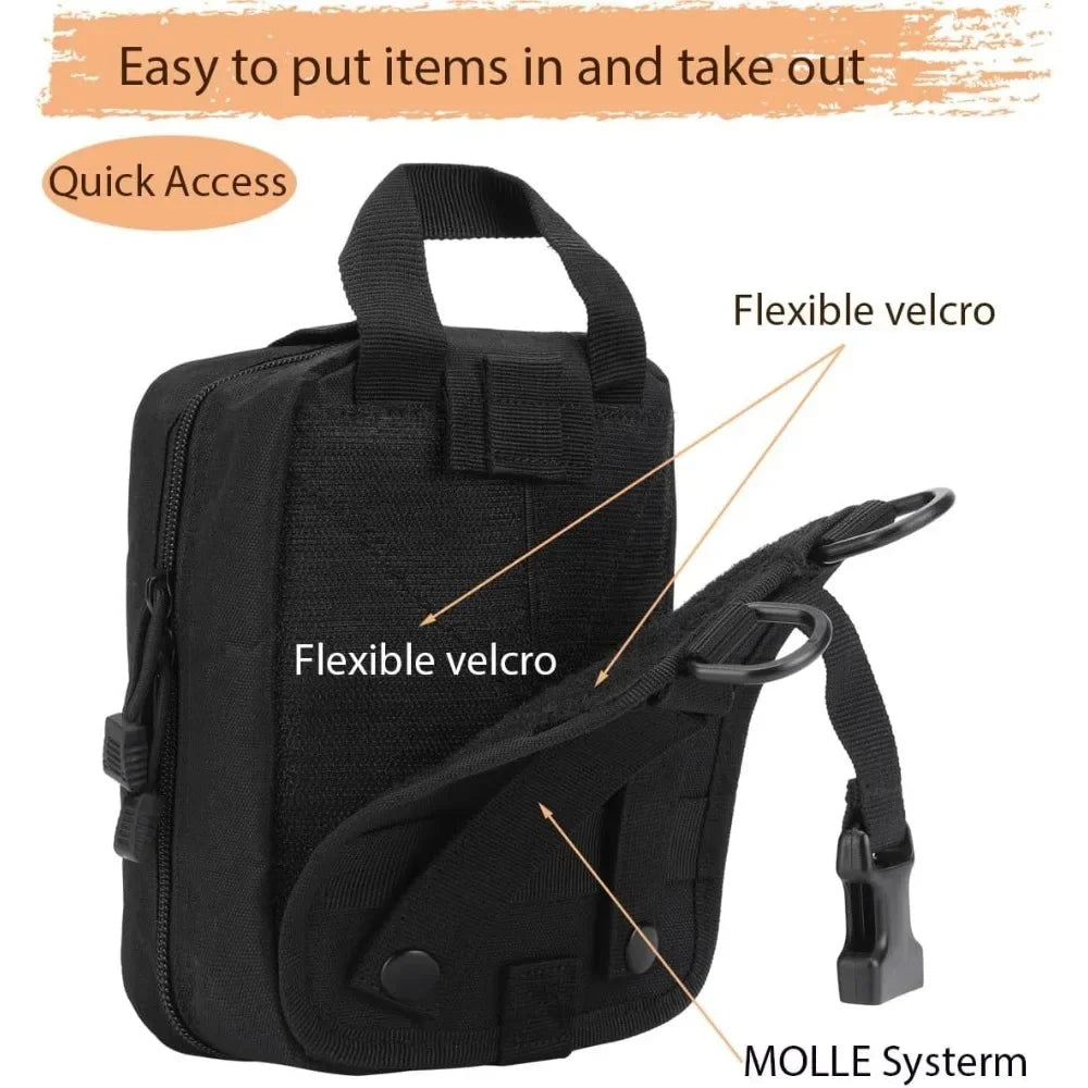 2025 Tactical First Aid Kit 1000D Ifak Bag Tear-off Medical Bag Storage Bag Empty Small Medical Bag Molle EMT Bag