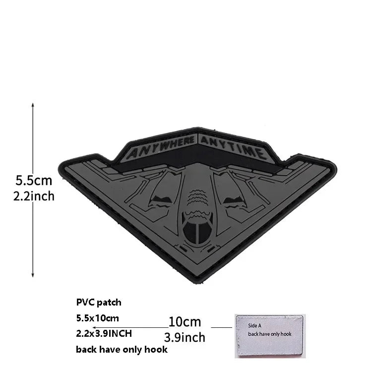 Tactical Morale Pack Accessories Badge Helicopter Badge 3DPVC Soft Glue Glow-in-the Dark Magic Armband Clothing Backpack Patch