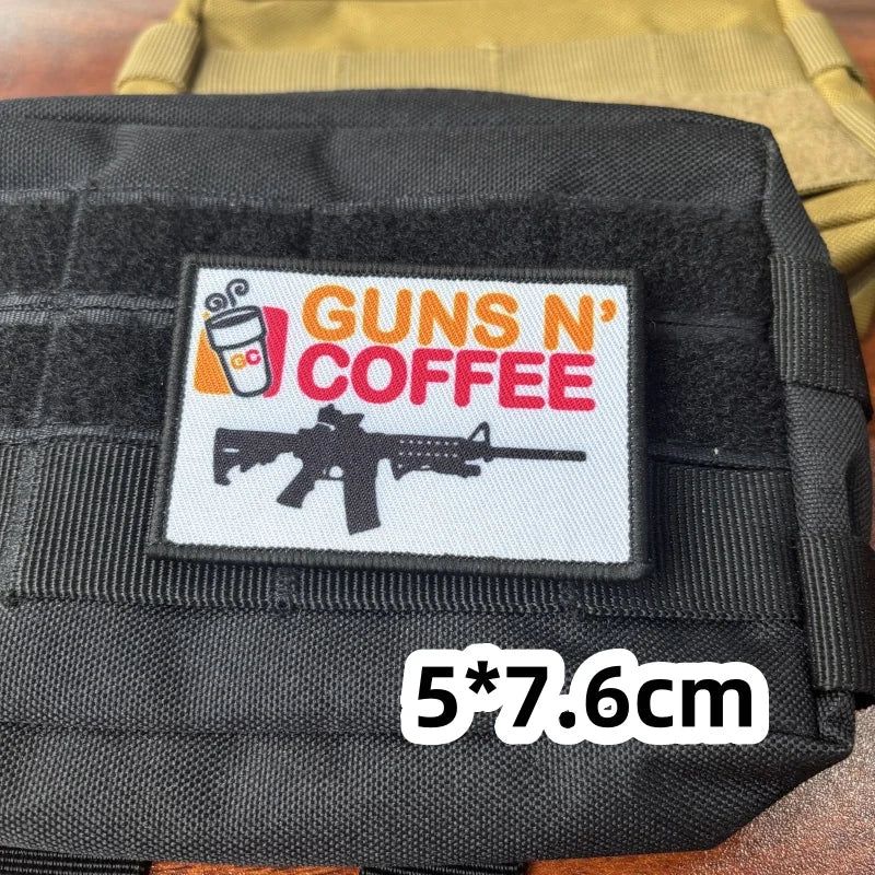 Tactical Gun Bullet Analysis Patch Fun Printed Hook and Loop Emblem Military Skeletor Death Skull Morale Badge Backpack Stickers