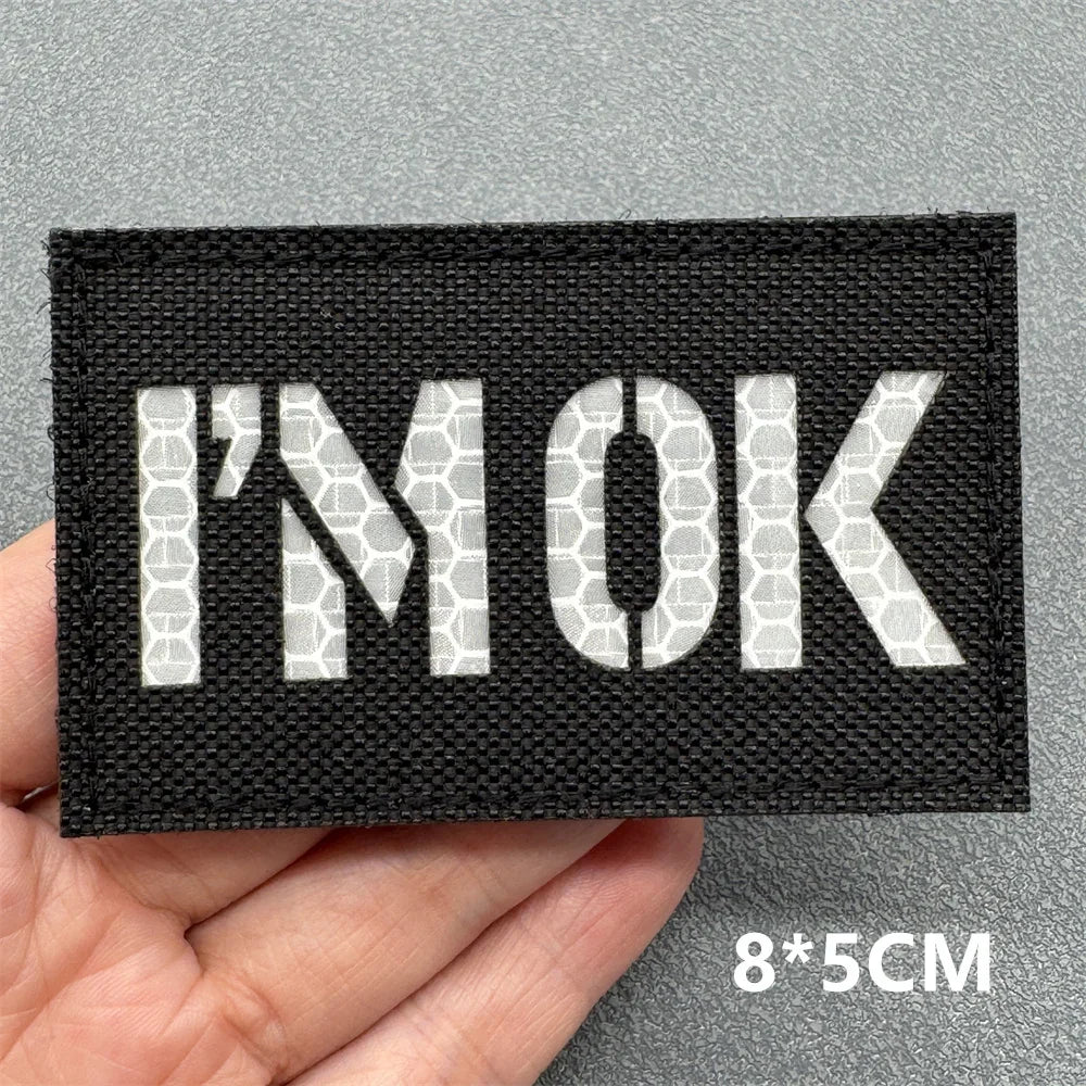 3D Tactical Patches IR Reflective Badge on Backpack Vest Clothing Laser Cutting Emblemen Hook And Loop Outdoor Equipment