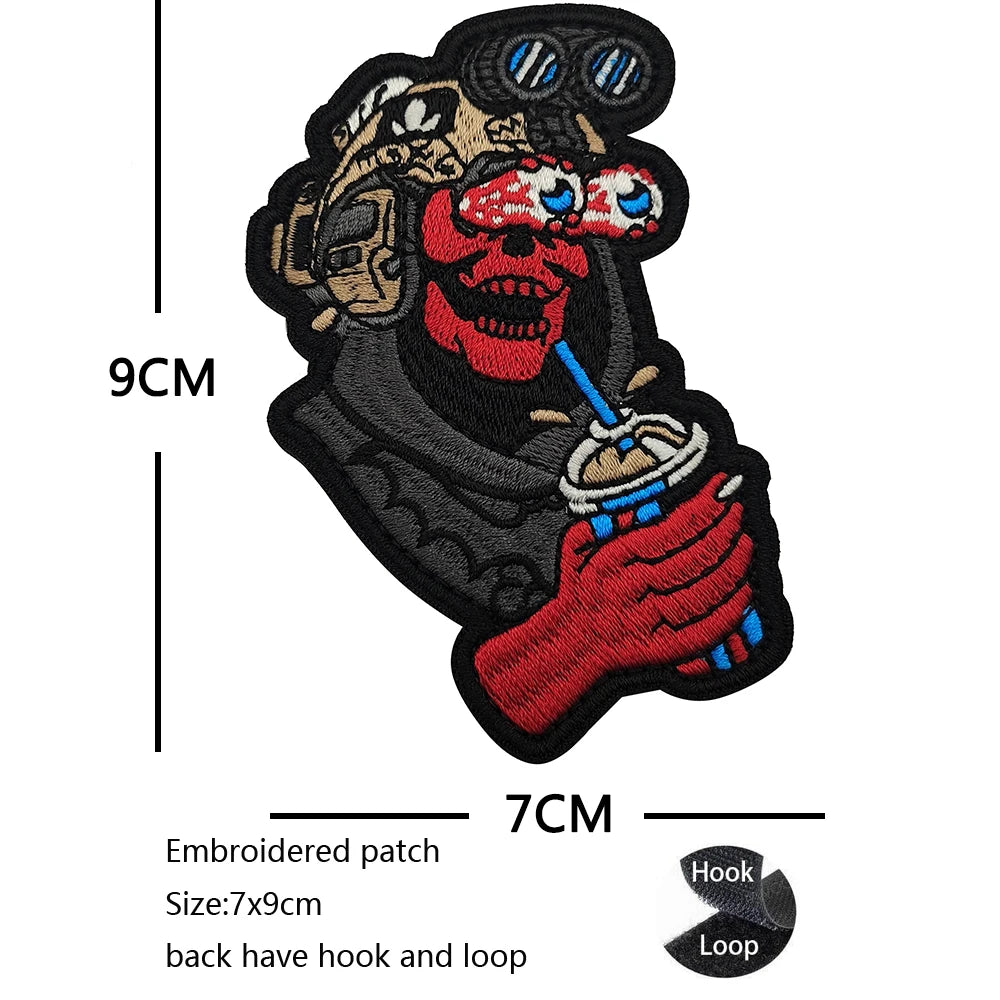 New Design High-Quality PVC Three-Dimensional BABAYAGA Pencil Grocope Soft Rubber Morale Armband Backpack With Hook Loop Patch