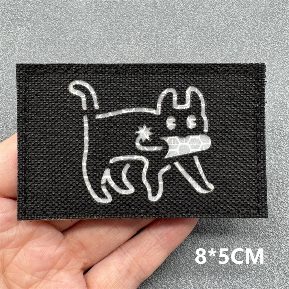 3D Tactical Patches IR Reflective Badge on Backpack Vest Clothing Laser Cutting Emblemen Hook And Loop Outdoor Equipment