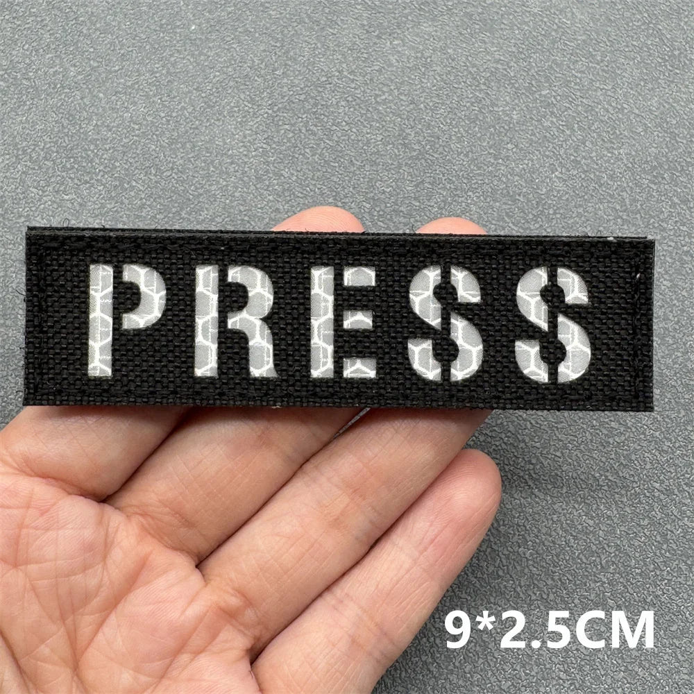 3D Tactical Patches IR Reflective Badge on Backpack Vest Clothing Laser Cutting Emblemen Hook And Loop Outdoor Equipment