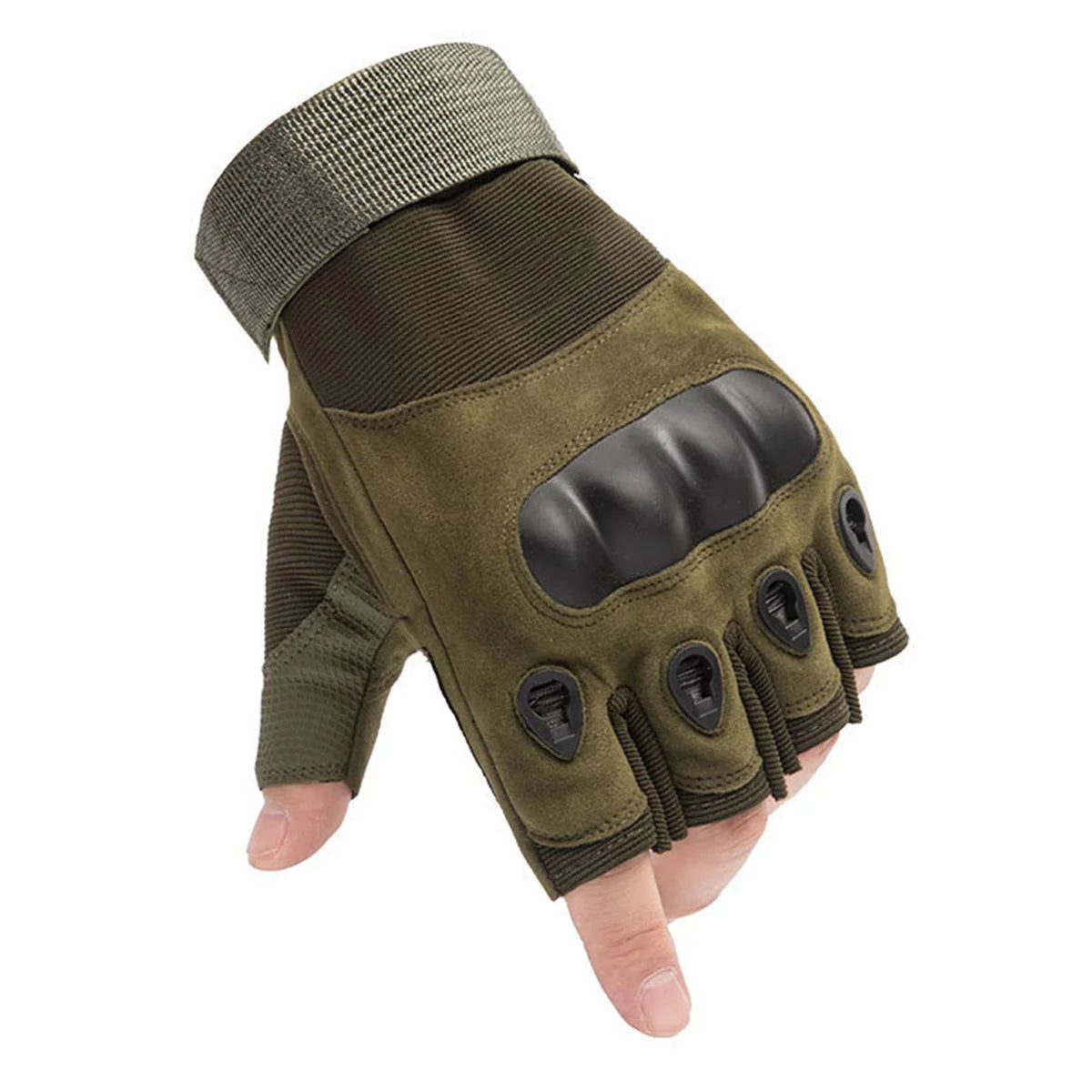 1Pair Tactical Fingerless Gloves for Men - Ideal for Outdoor Sports, Shooting, Hunting, Airsoft, and Cycling