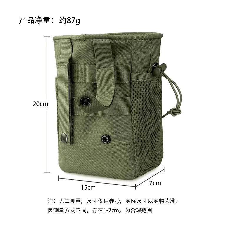 Molle Dump Pouch,Hunting Magazine Recovery Pouch Drastring Ammo Bag Belt Waist Fanny Pack Adjustable Holster Bag