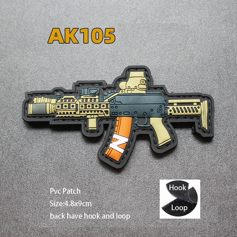 New Design High-Quality PVC Three-Dimensional BABAYAGA Pencil Grocope Soft Rubber Morale Armband Backpack With Hook Loop Patch