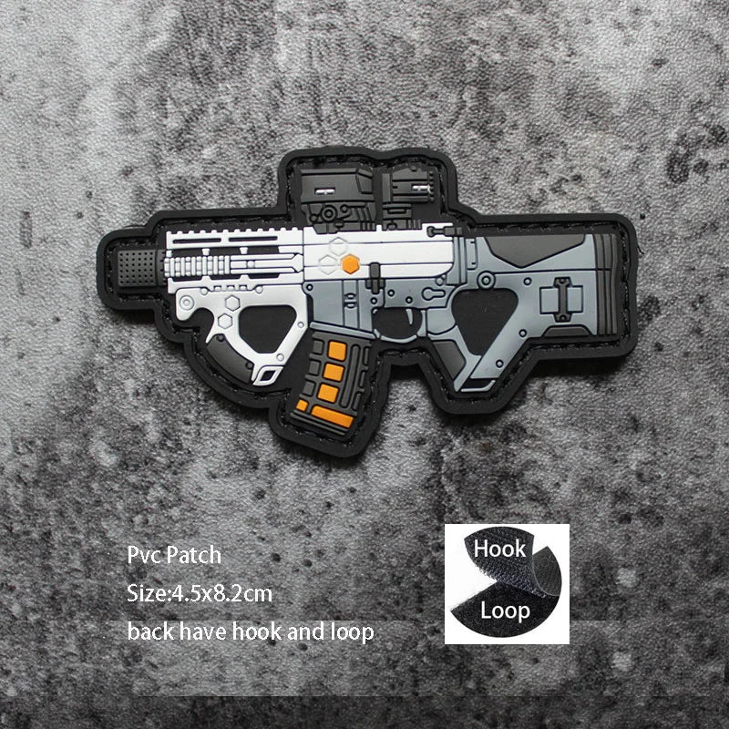 New Design High-Quality PVC Three-Dimensional BABAYAGA Pencil Grocope Soft Rubber Morale Armband Backpack With Hook Loop Patch