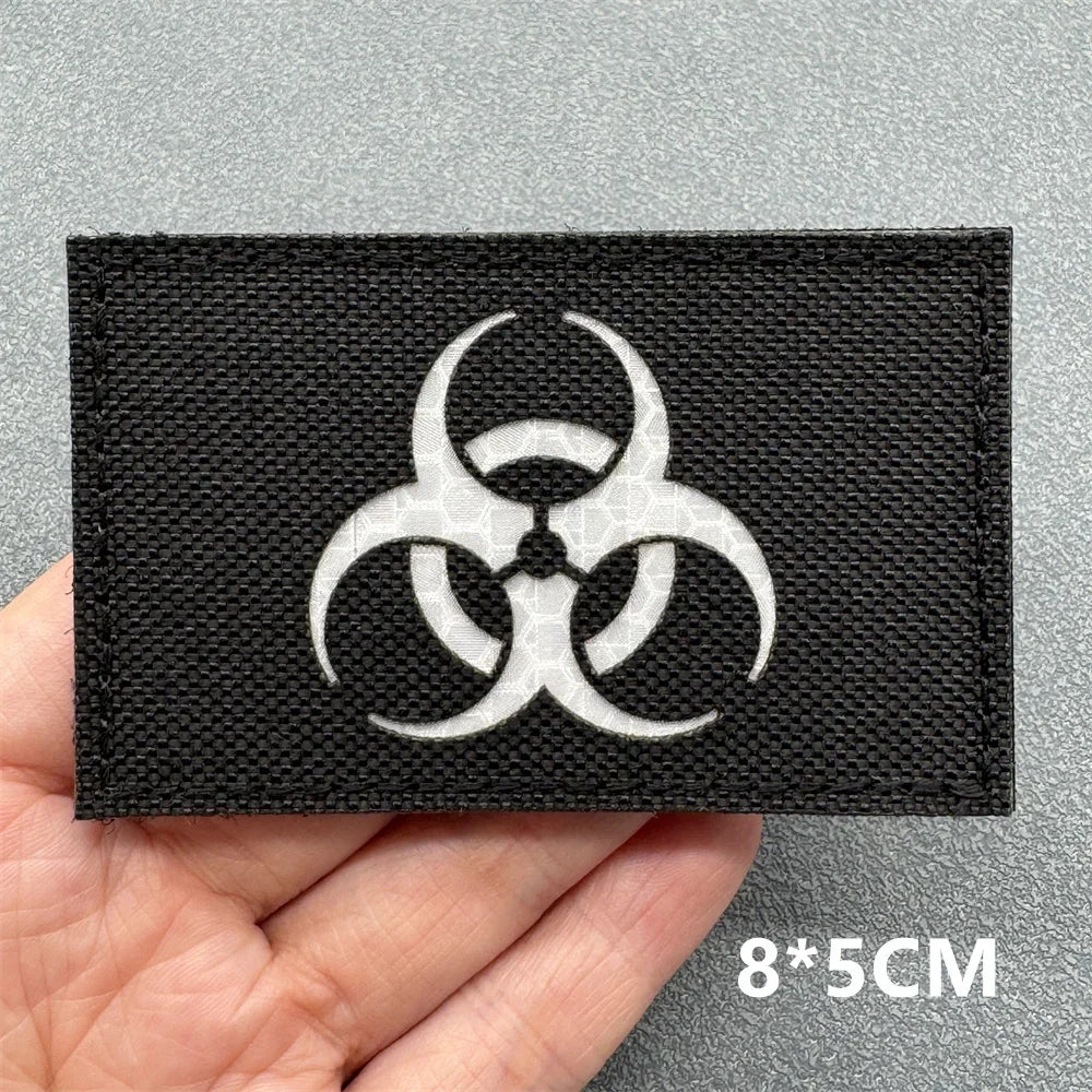 3D Tactical Patches IR Reflective Badge on Backpack Vest Clothing Laser Cutting Emblemen Hook And Loop Outdoor Equipment